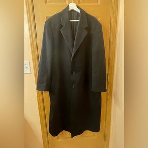 John W. Nordstrom Navy Overcoat 44R